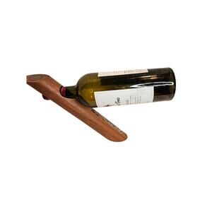 Wine Bottle Holder Self Balancing Australian Wooden Hand painted Aboriginal art